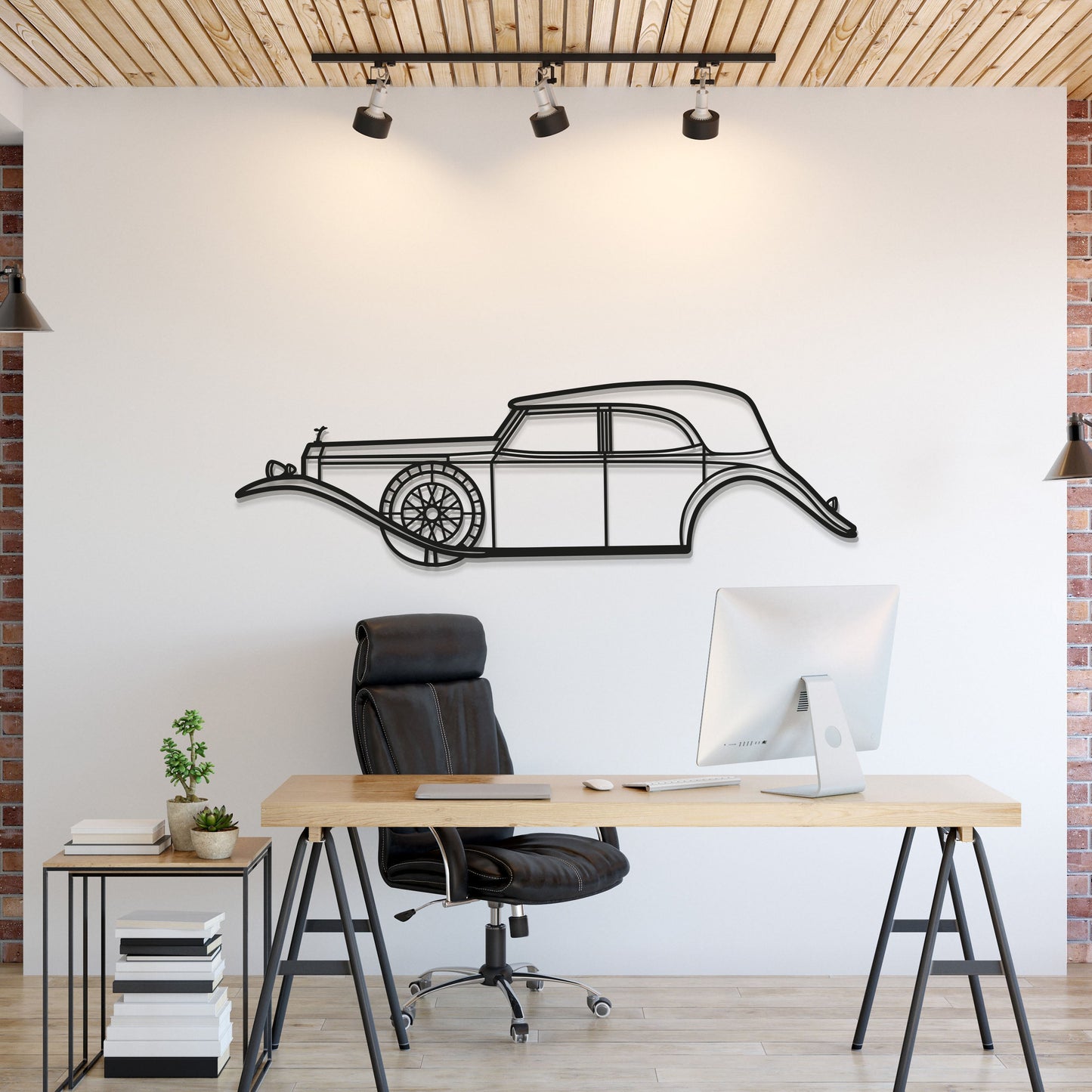 1929 Phantom II Metal Car Wall Art - MT0012 - MT0012B49L-MT0012B69L-MT0012B80L-MT0012B99L-MT0012B120L-  DRIVEN - 1