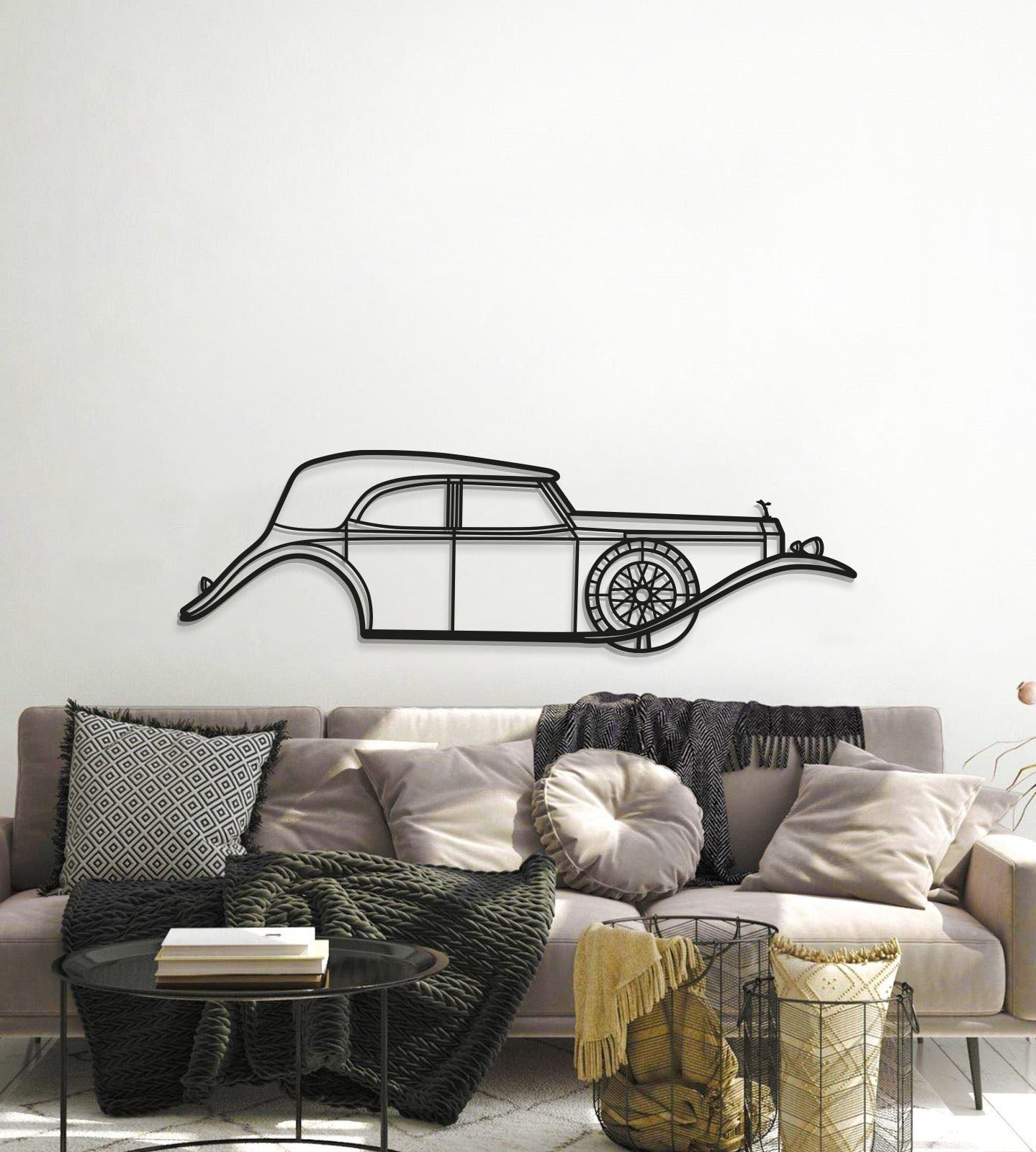 1929 Phantom II Metal Car Wall Art - MT0012 - MT0012B49L-MT0012B69L-MT0012B80L-MT0012B99L-MT0012B120L-  DRIVEN - 6