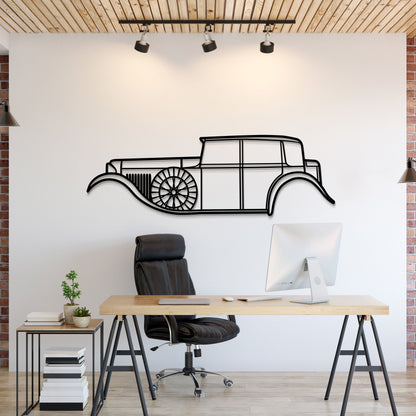 1930 8 Litre Metal Car Wall Art - MT0002 - MT0002B49L-  DRIVEN - 1