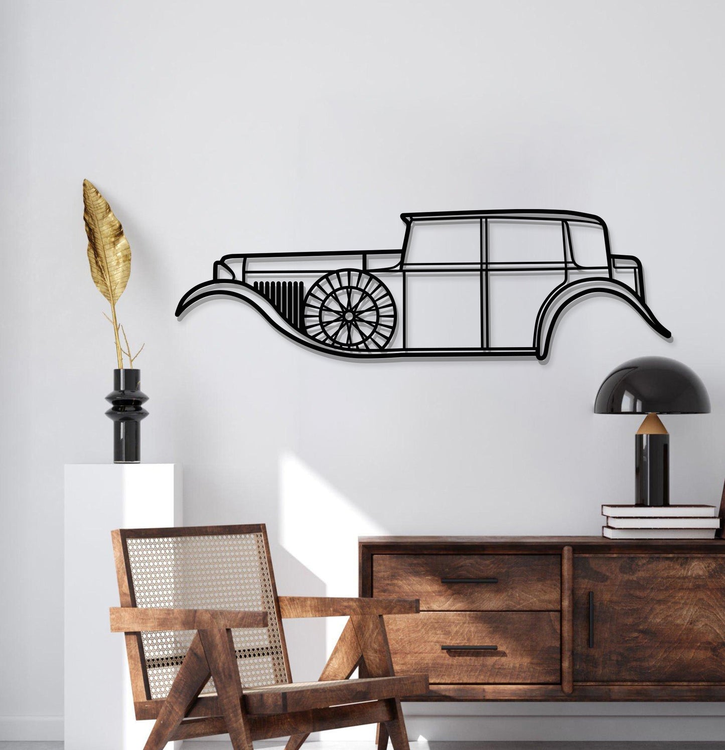 1930 8 Litre Metal Car Wall Art - MT0002 - MT0002B49L-  DRIVEN - 2