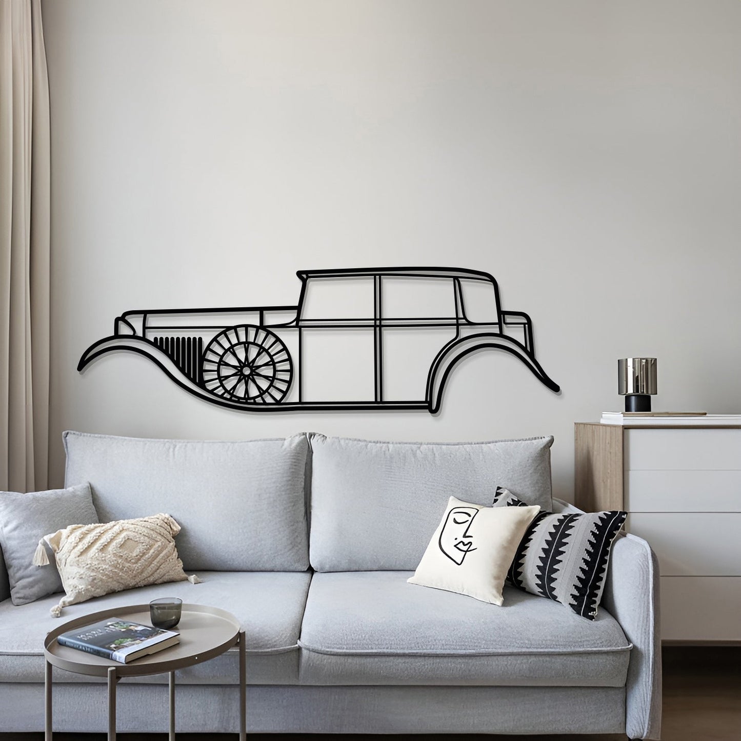 1930 8 Litre Metal Car Wall Art - MT0002 - MT0002B49L-  DRIVEN - 4