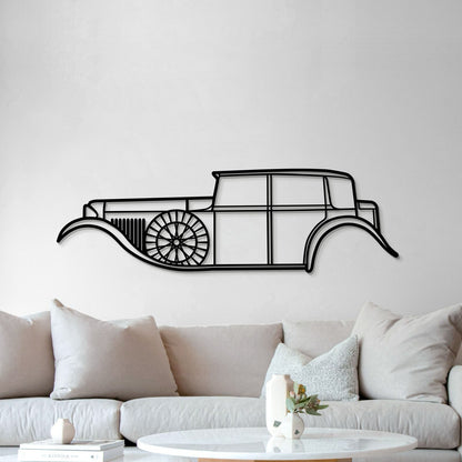 1930 8 Litre Metal Car Wall Art - MT0002 - MT0002B49L-  DRIVEN - 5