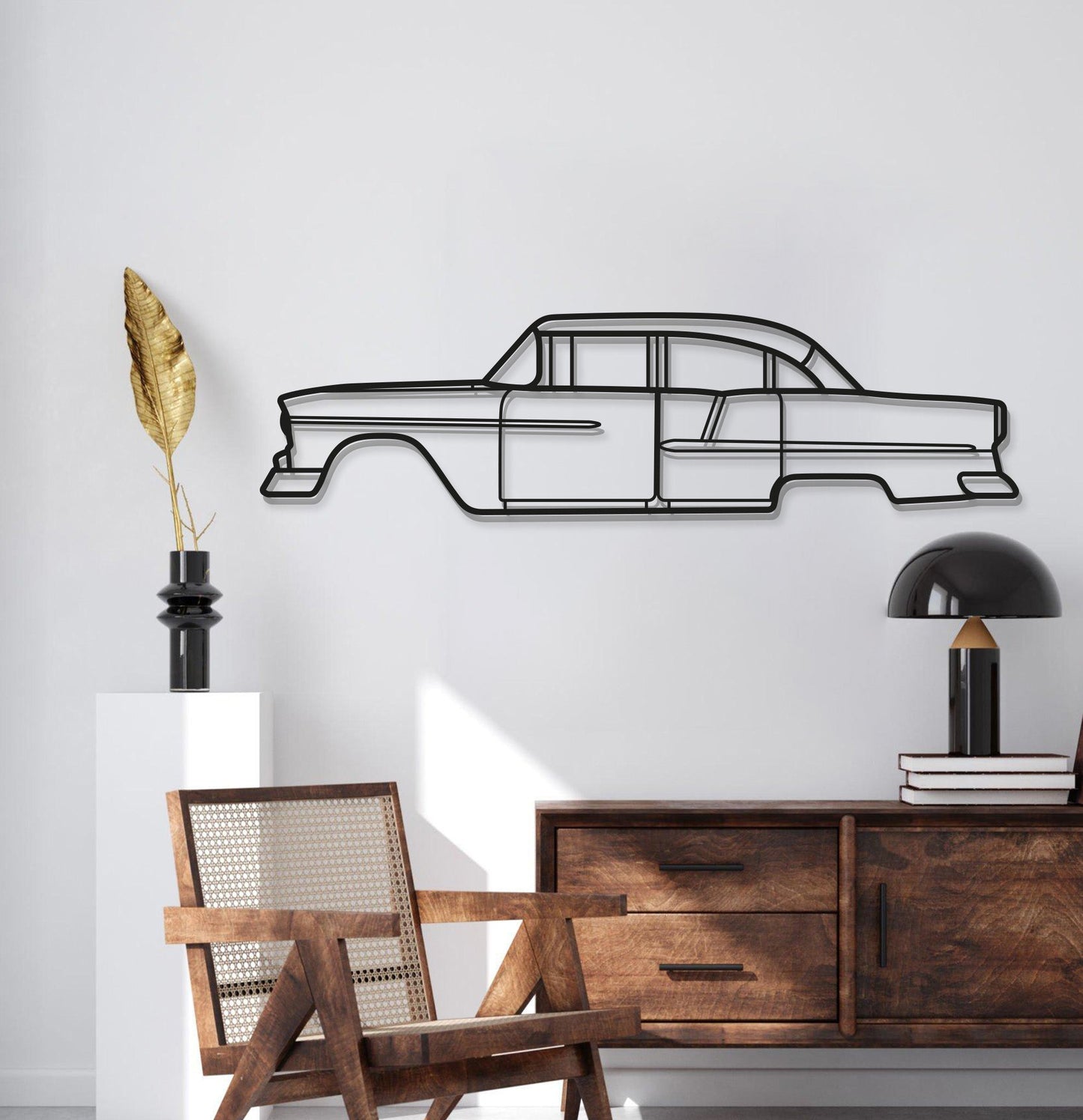 1955 Bel Air Metal Car Wall Art - MT0036 - MT0036B49L-  DRIVEN - 2