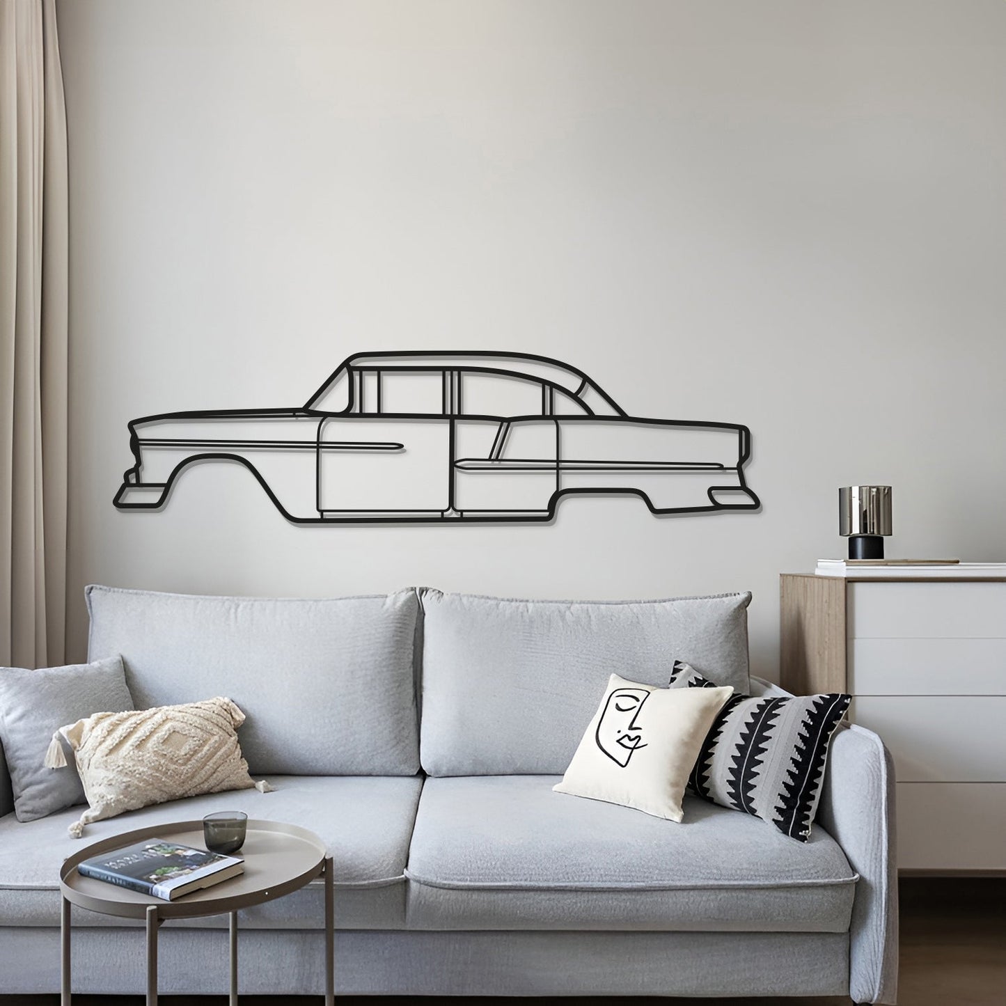 1955 Bel Air Metal Car Wall Art - MT0036 - MT0036B49L-  DRIVEN - 4