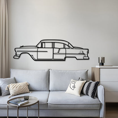 1955 Bel Air Metal Car Wall Art - MT0037 - MT0037B49L-MT0037B69L-MT0037B80L-MT0037B99L-MT0037B120L-  DRIVEN - 4