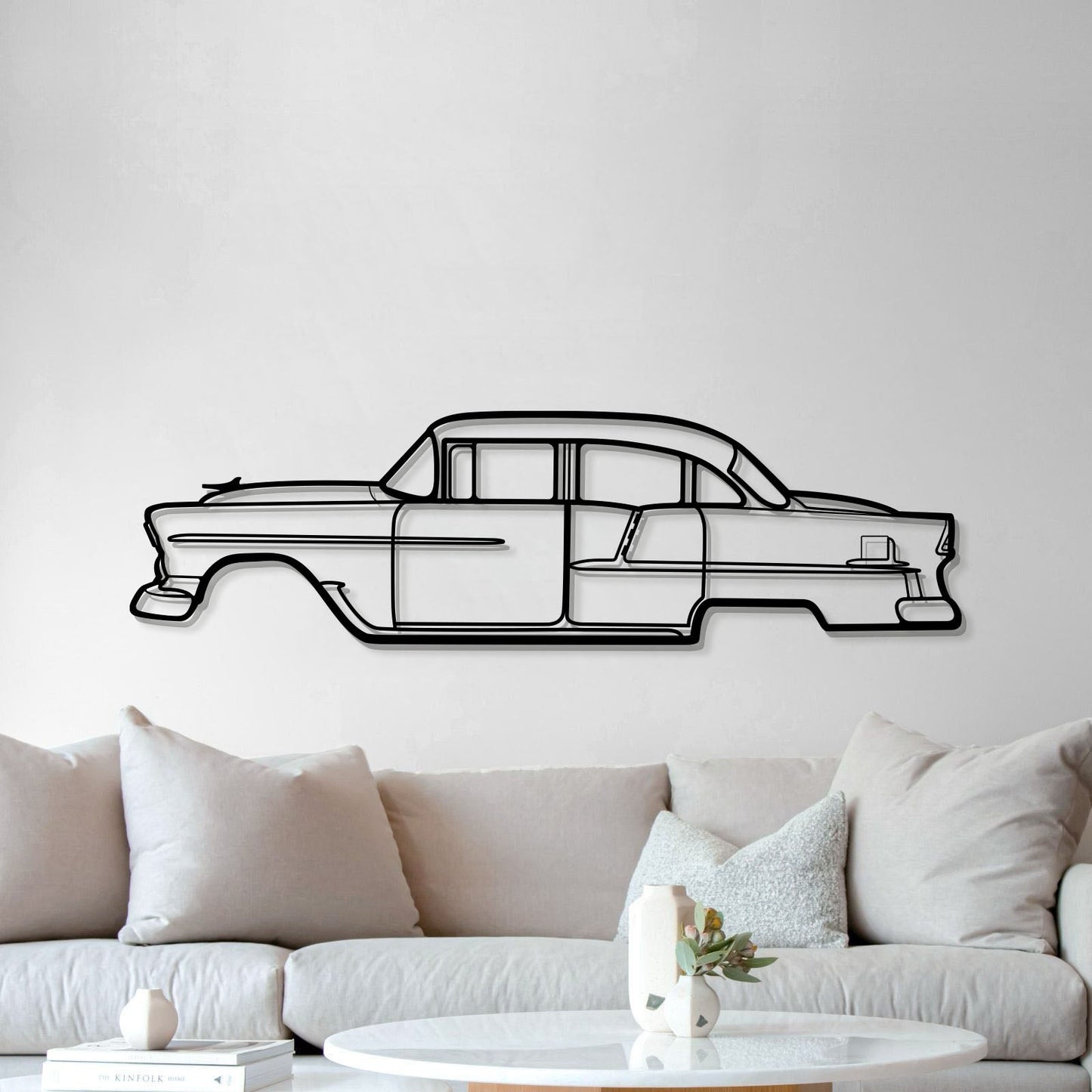 1955 Bel Air Metal Car Wall Art - MT0037 - MT0037B49L-MT0037B69L-MT0037B80L-MT0037B99L-MT0037B120L-  DRIVEN - 5
