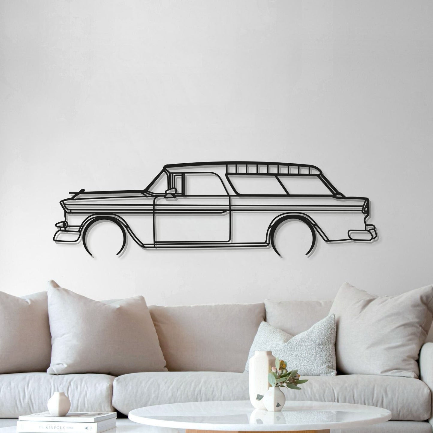 1955 Nomad Metal Car Wall Art - MT0038 - MT0038B49L-MT0038B69L-MT0038B80L-MT0038B99L-MT0038B120L-  DRIVEN - 5
