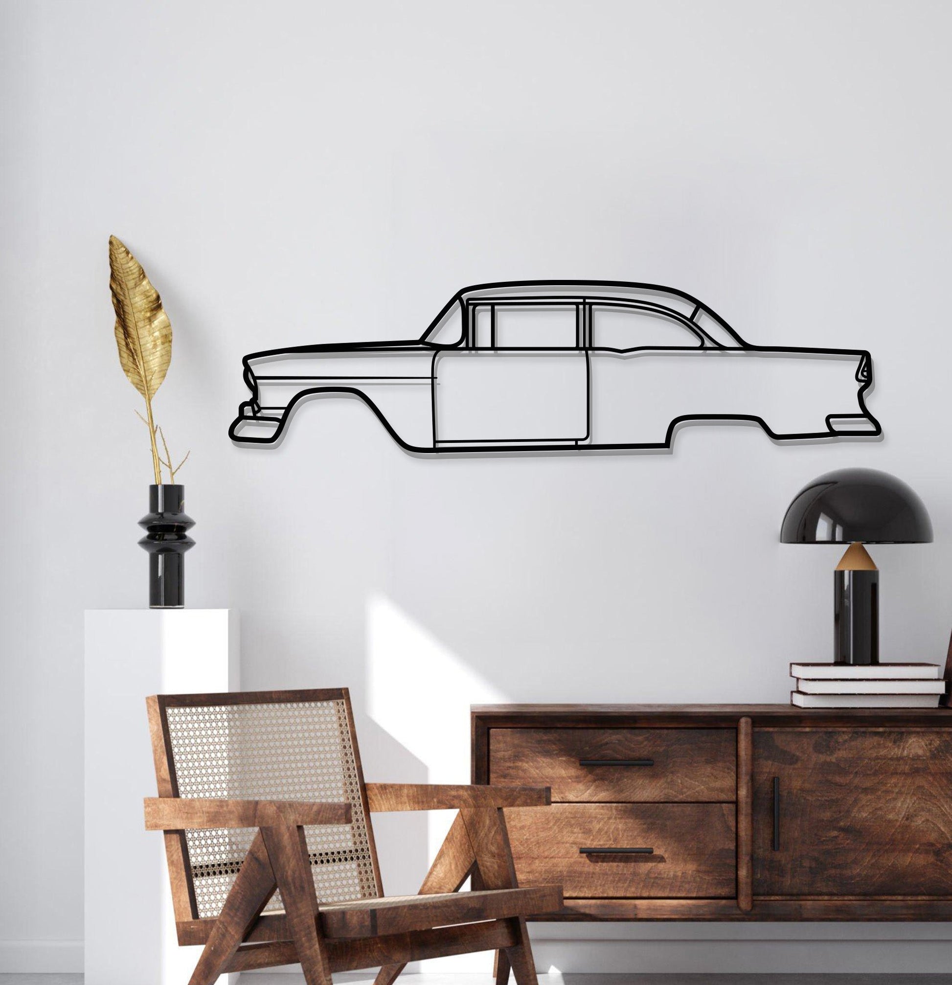 1955 150 Utility Sedan Metal Car Wall Art - MT0035 - MT0035B49L-MT0035B69L-MT0035B80L-MT0035B99L-MT0035B120L-  DRIVEN - 2