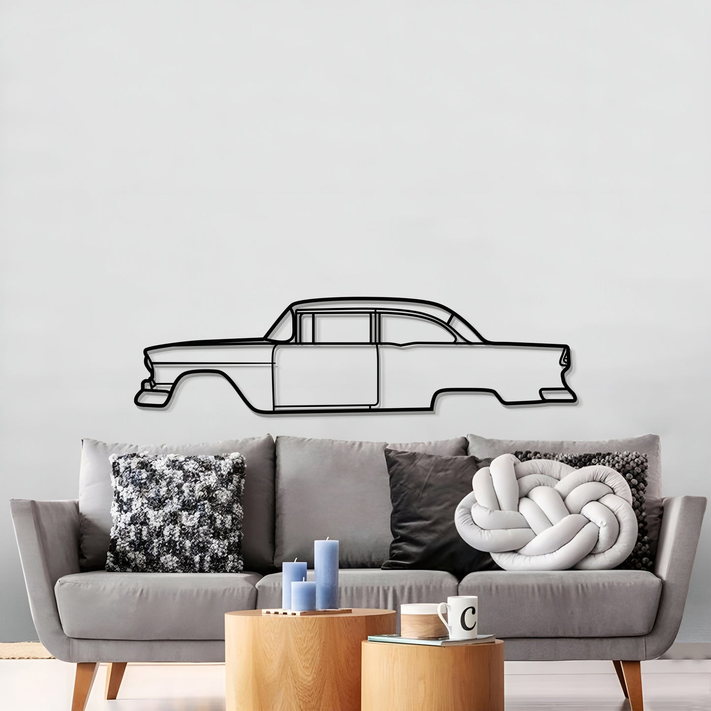 1955 150 Utility Sedan Metal Car Wall Art - MT0035 - MT0035B49L-MT0035B69L-MT0035B80L-MT0035B99L-MT0035B120L-  DRIVEN - 3