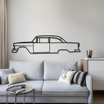 1955 150 Utility Sedan Metal Car Wall Art - MT0035 - MT0035B49L-MT0035B69L-MT0035B80L-MT0035B99L-MT0035B120L-  DRIVEN - 4