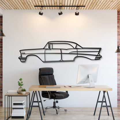 1957 Bel Air Sedan Metal Car Wall Art - MT0048 - MT0048B49L-  DRIVEN - 1