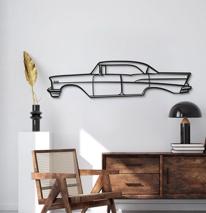1957 Bel Air Sedan Metal Car Wall Art - MT0048 - MT0048B49L-  DRIVEN - 2