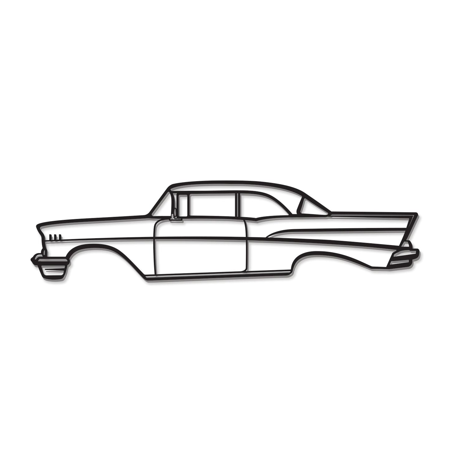 1957 Bel Air Coupe Metal Car Wall Art - MT0047 - MT0047B49L-MT0047B69L-MT0047B80L-MT0047B99L-MT0047B120L-  DRIVEN - 8