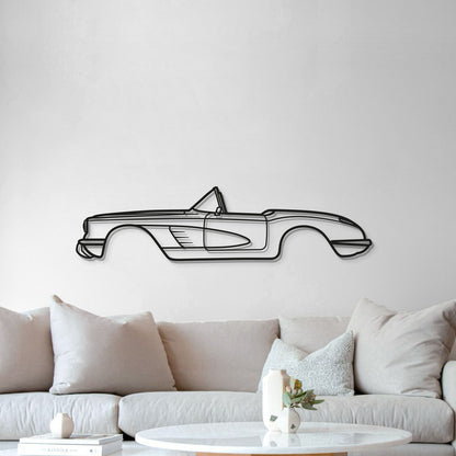 1960 Corvette Metal Car Wall Art - MT0060 - MT0060B49L-MT0060B69L-MT0060B80L-MT0060B99L-MT0060B120L-  DRIVEN - 5