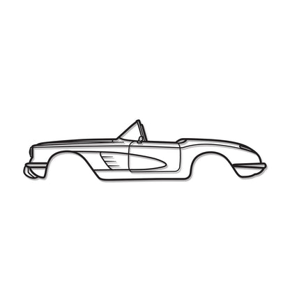 1960 Corvette Metal Car Wall Art - MT0060 - MT0060B49L-MT0060B69L-MT0060B80L-MT0060B99L-MT0060B120L-  DRIVEN - 8