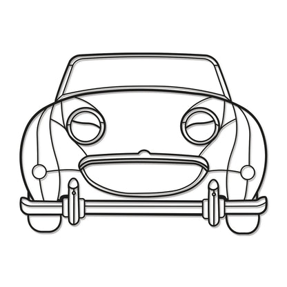 1961 Bugeye Sprite Front View Metal Car Wall Art - MT0061 - MT0061B69L-MT0061B80L-MT0061B99L-MT0061B120L-MT0061B137L-  DRIVEN - 8
