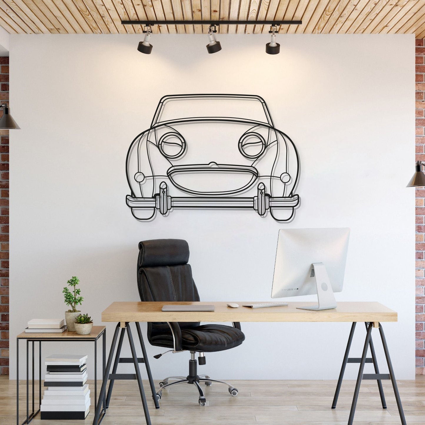 1961 Bugeye Sprite Front View Metal Car Wall Art - MT0061 - MT0061B69L-MT0061B80L-MT0061B99L-MT0061B120L-MT0061B137L-  DRIVEN - 1