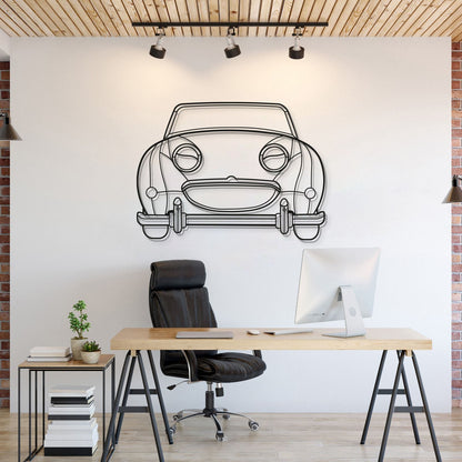 1961 Bugeye Sprite Front View Metal Car Wall Art - MT0061 - MT0061B69L-MT0061B80L-MT0061B99L-MT0061B120L-MT0061B137L-  DRIVEN - 1