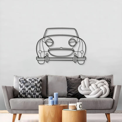 1961 Bugeye Sprite Front View Metal Car Wall Art - MT0061 - MT0061B69L-MT0061B80L-MT0061B99L-MT0061B120L-MT0061B137L-  DRIVEN - 3