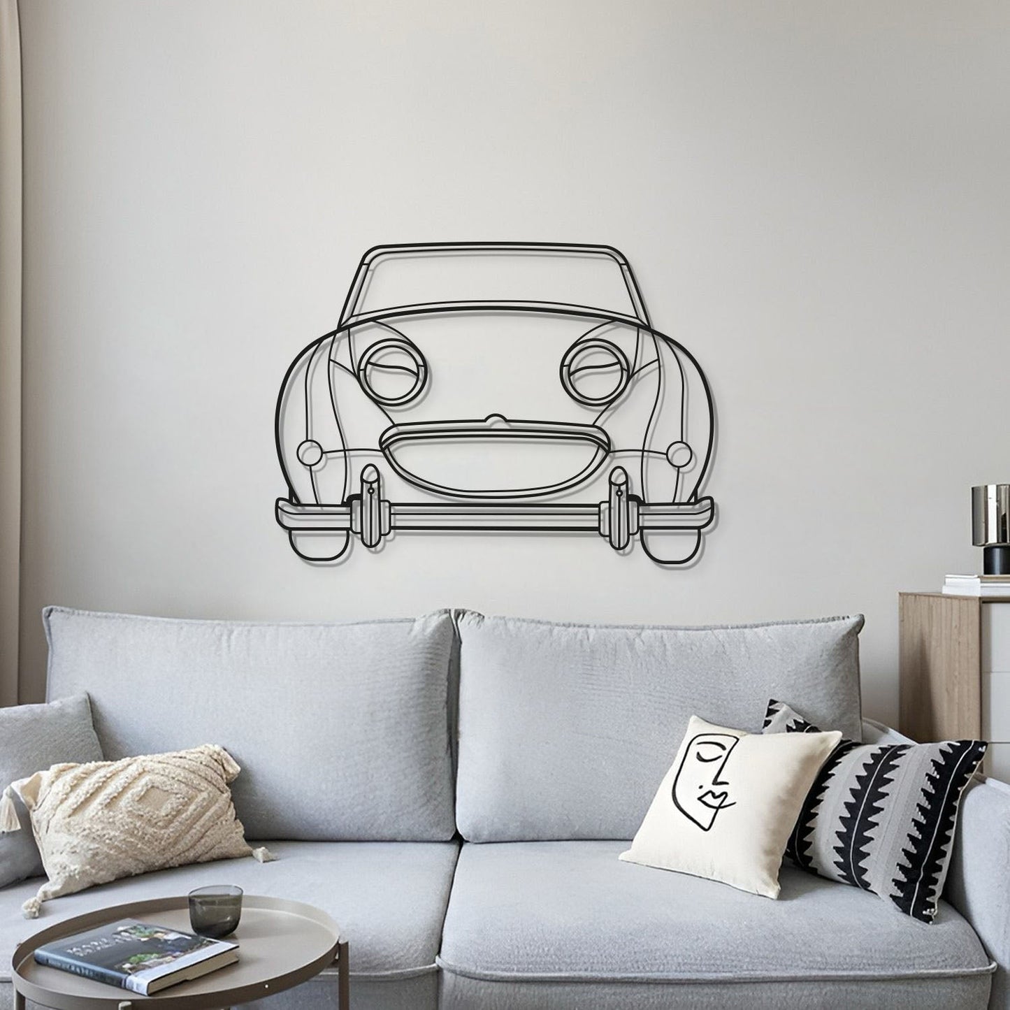 1961 Bugeye Sprite Front View Metal Car Wall Art - MT0061 - MT0061B69L-MT0061B80L-MT0061B99L-MT0061B120L-MT0061B137L-  DRIVEN - 4