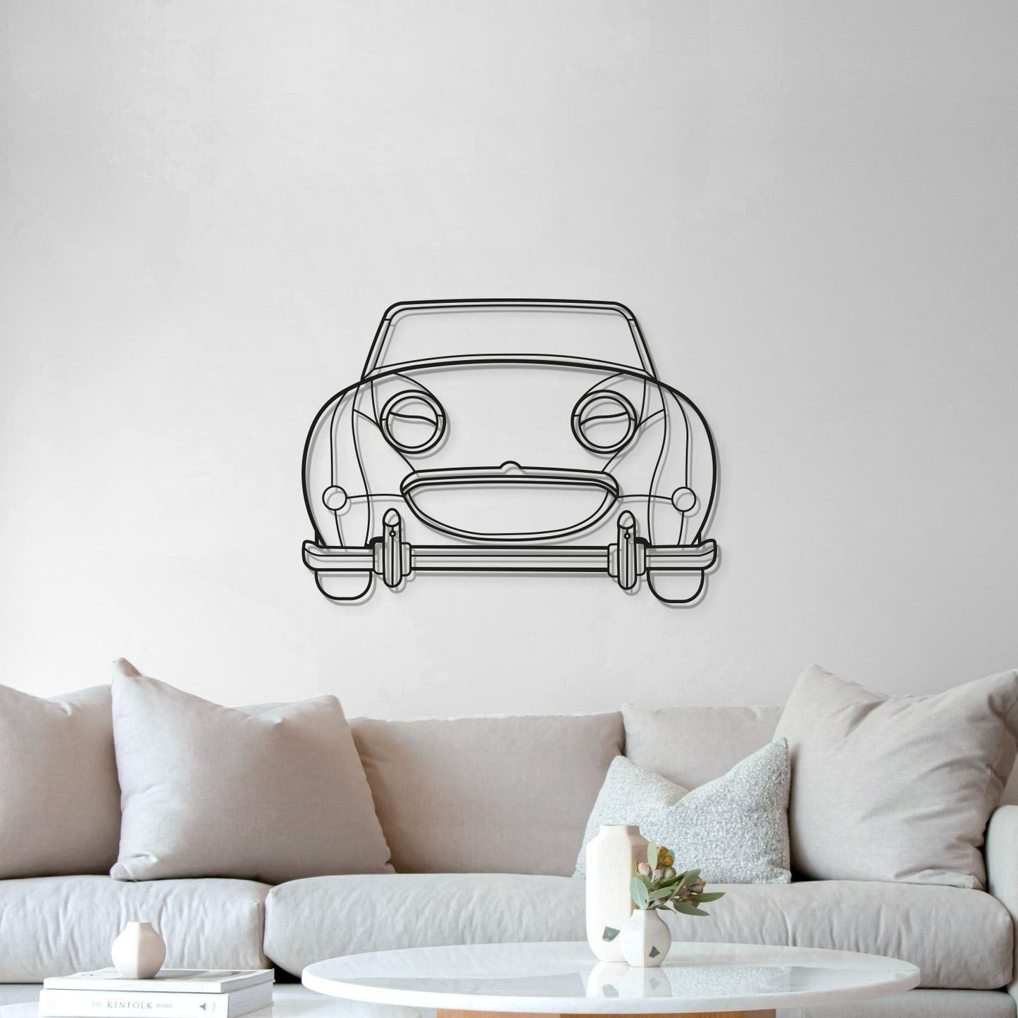 1961 Bugeye Sprite Front View Metal Car Wall Art - MT0061 - MT0061B69L-MT0061B80L-MT0061B99L-MT0061B120L-MT0061B137L-  DRIVEN - 5