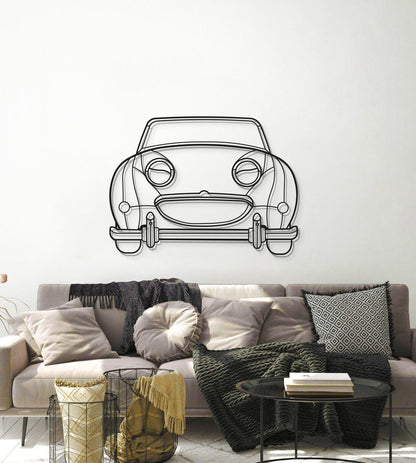 1961 Bugeye Sprite Front View Metal Car Wall Art - MT0061 - MT0061B69L-MT0061B80L-MT0061B99L-MT0061B120L-MT0061B137L-  DRIVEN - 6