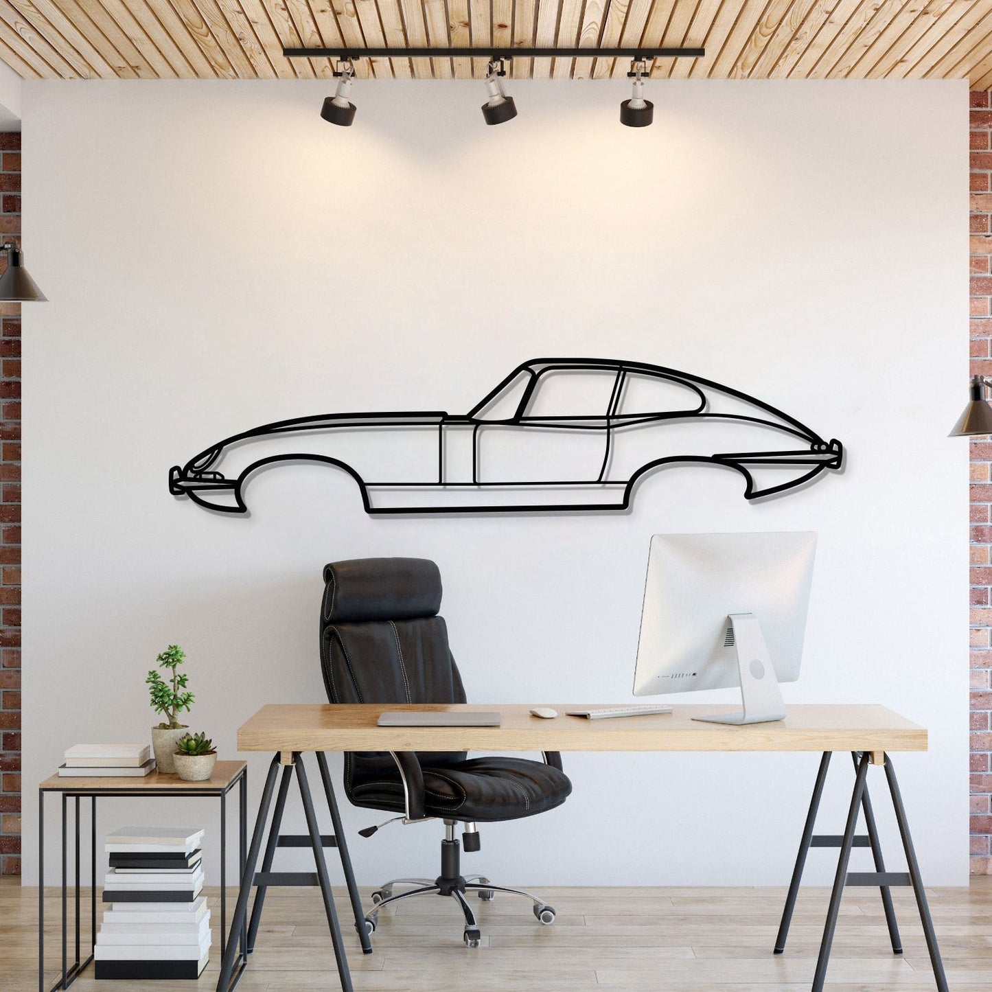 1961 E-Type Metal Car Wall Art - MT0063 - MT0063B49L-  DRIVEN - 1