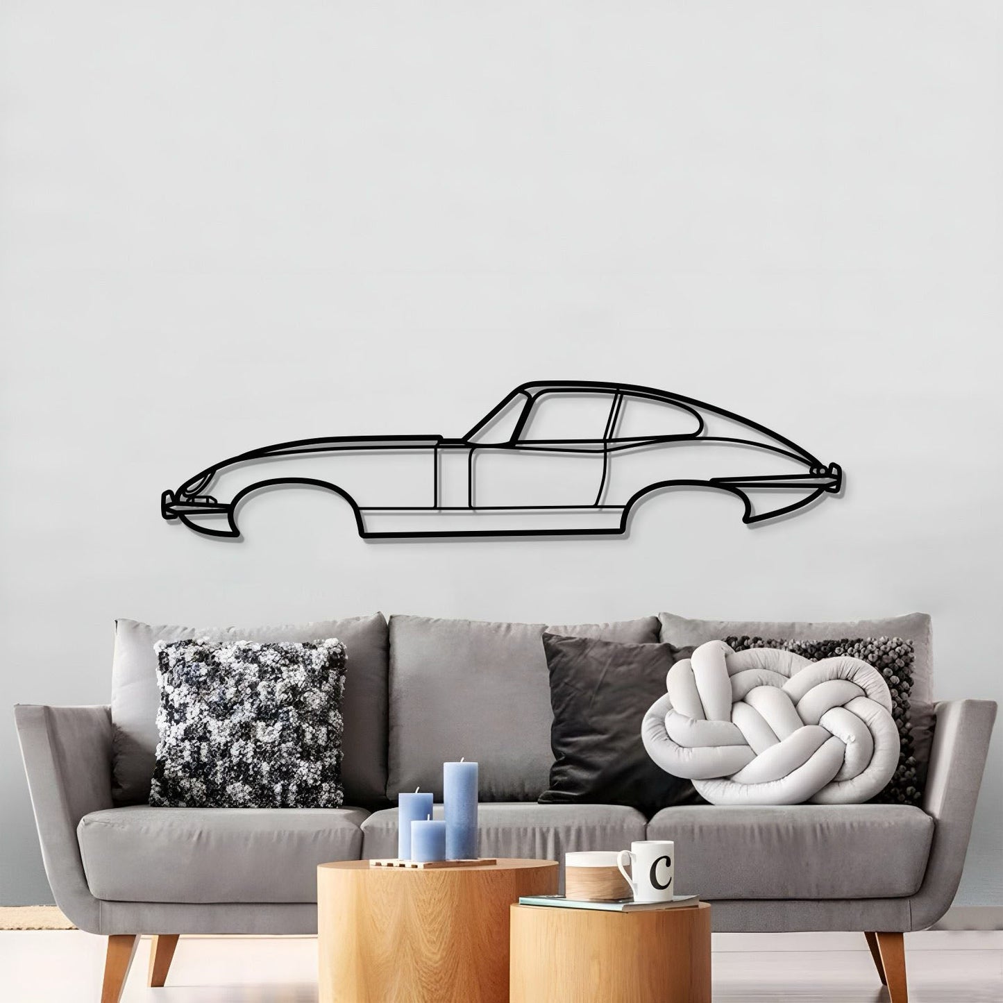 1961 E-Type Metal Car Wall Art - MT0063 - MT0063B49L-  DRIVEN - 3