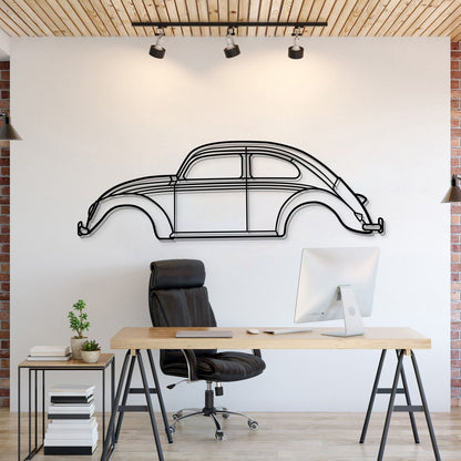 1963 Beetle Metal Car Wall Art - MT0067 - MT0067B49L-MT0067B69L-MT0067B80L-MT0067B99L-MT0067B120L-  DRIVEN - 1