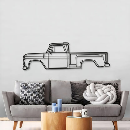 1965 C10 Stepside Pickup Metal Car Wall Art - MT0072 - MT0072B49L-MT0072B69L-MT0072B80L-MT0072B99L-MT0072B120L-  DRIVEN - 3