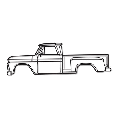 1965 C10 Stepside Pickup Metal Car Wall Art - MT0072 - MT0072B49L-MT0072B69L-MT0072B80L-MT0072B99L-MT0072B120L-  DRIVEN - 8