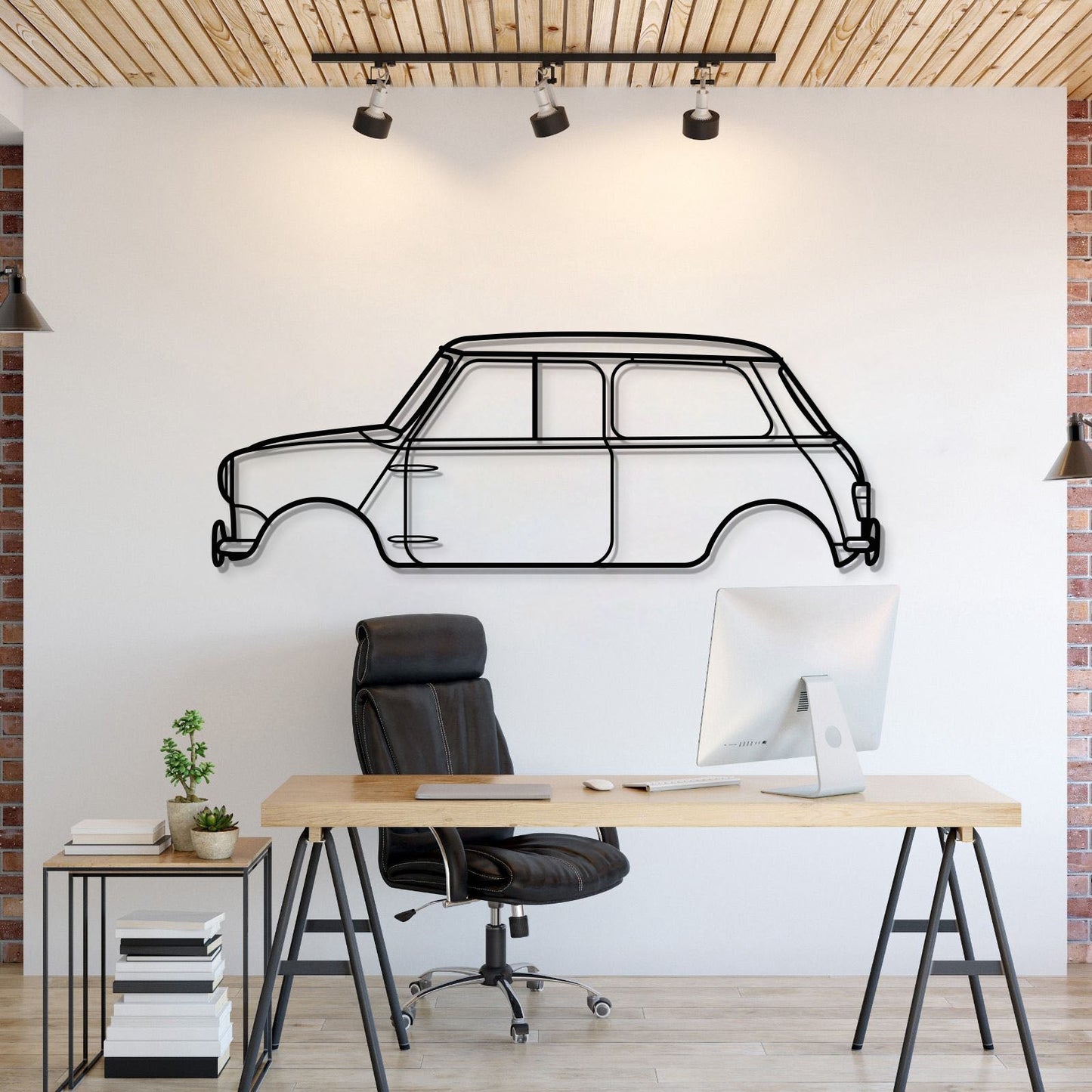 1965 Cooper S Metal Car Wall Art - MT0073 - MT0073B49L-  DRIVEN - 1