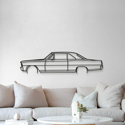 1966 Nova SS Detailed Metal Car Wall Art - MT0090 - MT0090B49L-MT0090B69L-MT0090B80L-MT0090B99L-MT0090B120L-  DRIVEN - 5