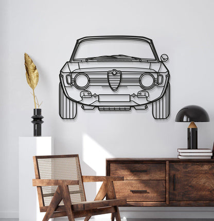 1967 Giulia Front View Metal Car Wall Art - MT0092 - MT0092B69L-MT0092B80L-MT0092B99L-MT0092B115L-MT0092B140L-  DRIVEN - 2