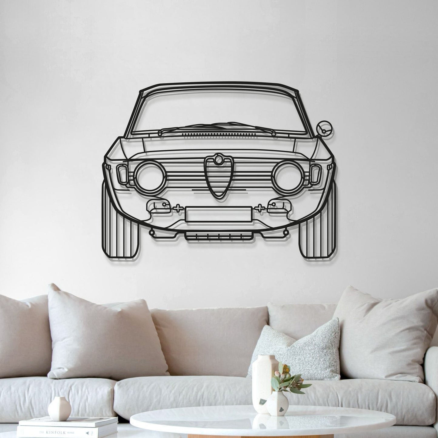1967 Giulia Front View Metal Car Wall Art - MT0092 - MT0092B69L-MT0092B80L-MT0092B99L-MT0092B115L-MT0092B140L-  DRIVEN - 5