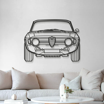 1967 Giulia Front View Metal Car Wall Art - MT0092 - MT0092B69L-MT0092B80L-MT0092B99L-MT0092B115L-MT0092B140L-  DRIVEN - 5