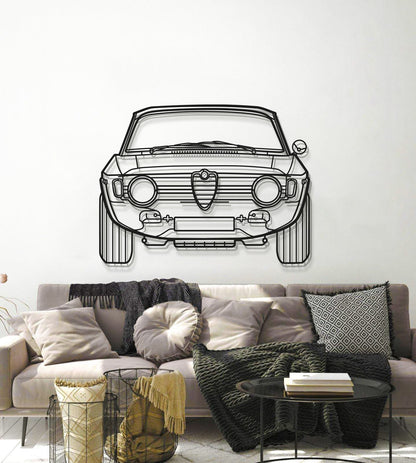 1967 Giulia Front View Metal Car Wall Art - MT0092 - MT0092B69L-MT0092B80L-MT0092B99L-MT0092B115L-MT0092B140L-  DRIVEN - 6