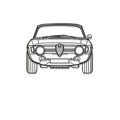 1967 Giulia Front View Metal Car Wall Art - MT0092 - MT0092B69L-MT0092B80L-MT0092B99L-MT0092B115L-MT0092B140L-  DRIVEN - 8