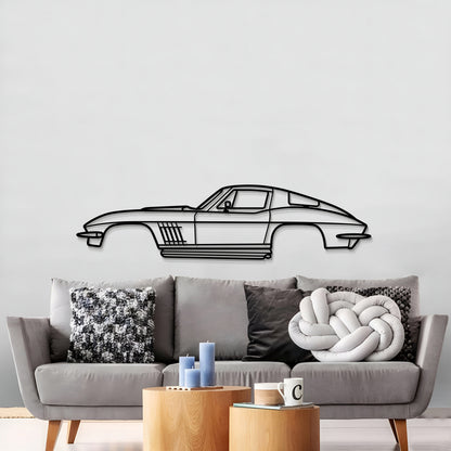 1967 Corvette Stingray 427 Metal Car Wall Art - MT0095 - MT0095B49L-MT0095B69L-MT0095B80L-MT0095B99L-MT0095B120L-  DRIVEN - 3