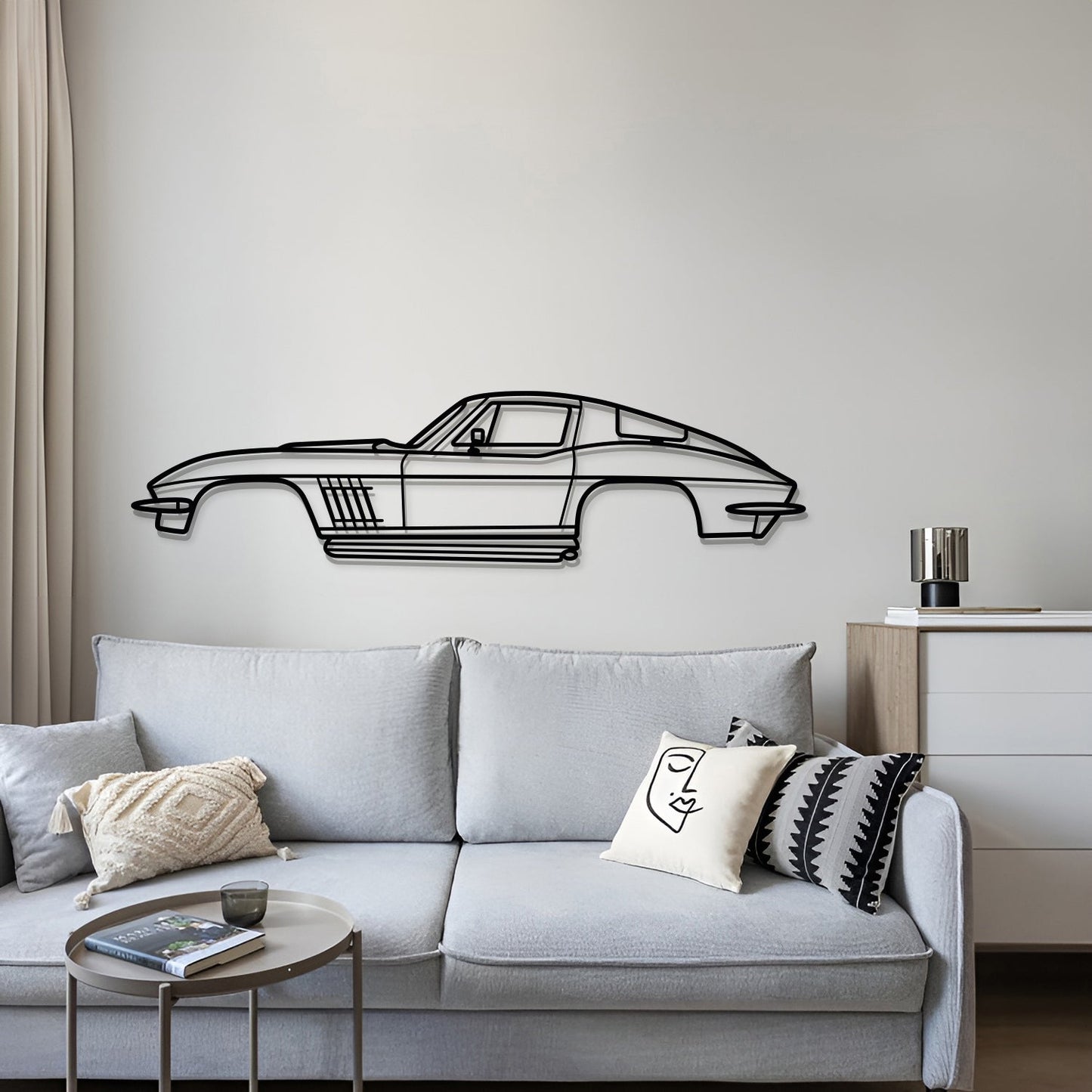 1967 Corvette Stingray 427 Metal Car Wall Art - MT0095 - MT0095B49L-MT0095B69L-MT0095B80L-MT0095B99L-MT0095B120L-  DRIVEN - 4