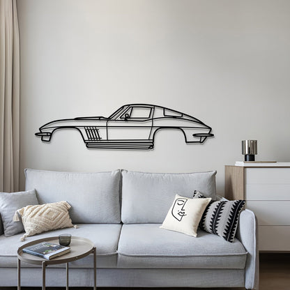 1967 Corvette Stingray 427 Metal Car Wall Art - MT0095 - MT0095B49L-MT0095B69L-MT0095B80L-MT0095B99L-MT0095B120L-  DRIVEN - 4