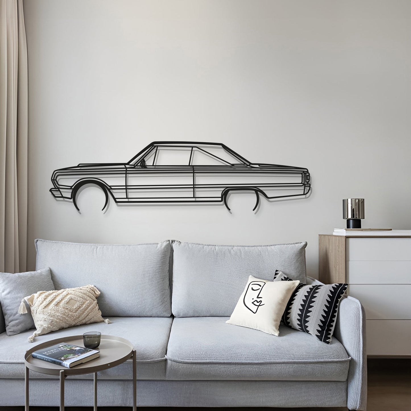 1967 Belvedere GTX Metal Car Wall Art - MT0093 - MT0093B49L-MT0093B69L-MT0093B80L-MT0093B99L-MT0093B120L-  DRIVEN - 4