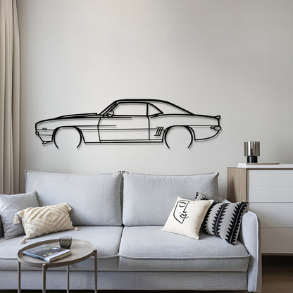 1969 Camaro Detailed Metal Car Wall Art - MT0116 - MT0116B49L-  DRIVEN - 4