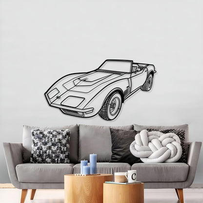 1970 Corvette LT1 Perspective Metal Car Wall Art - MT1253 - MT1253B69L-MT1253B80L-MT1253B99L-MT1253B115L-MT1253B140L-  DRIVEN - 3
