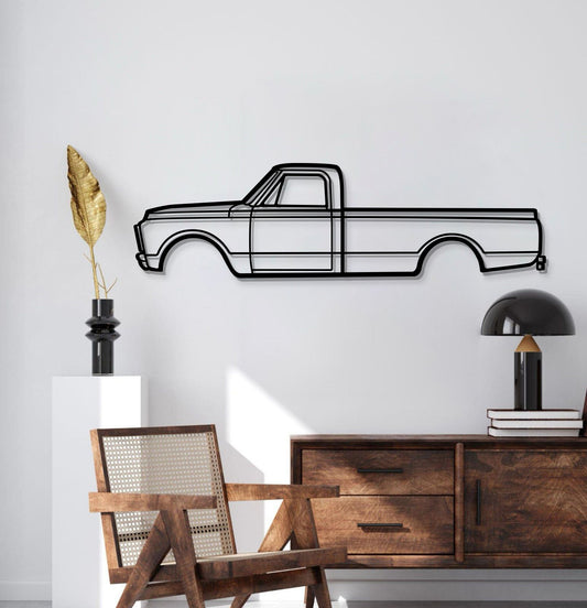 1970 3500 V8 Metal Car Wall Art - MT0124 - MT0124B49L-MT0124B69L-MT0124B80L-MT0124B99L-MT0124B120L-  DRIVEN - 2