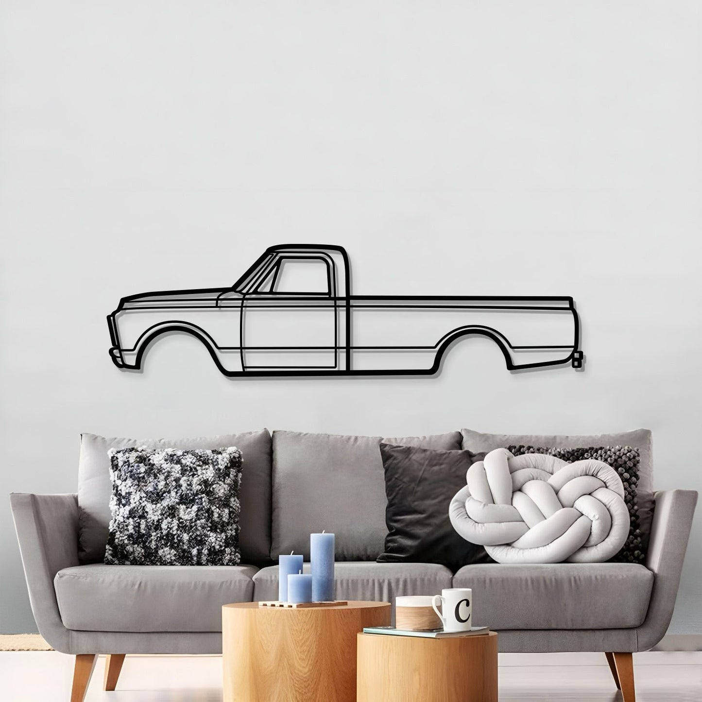 1970 3500 V8 Metal Car Wall Art - MT0124 - MT0124B49L-MT0124B69L-MT0124B80L-MT0124B99L-MT0124B120L-  DRIVEN - 3