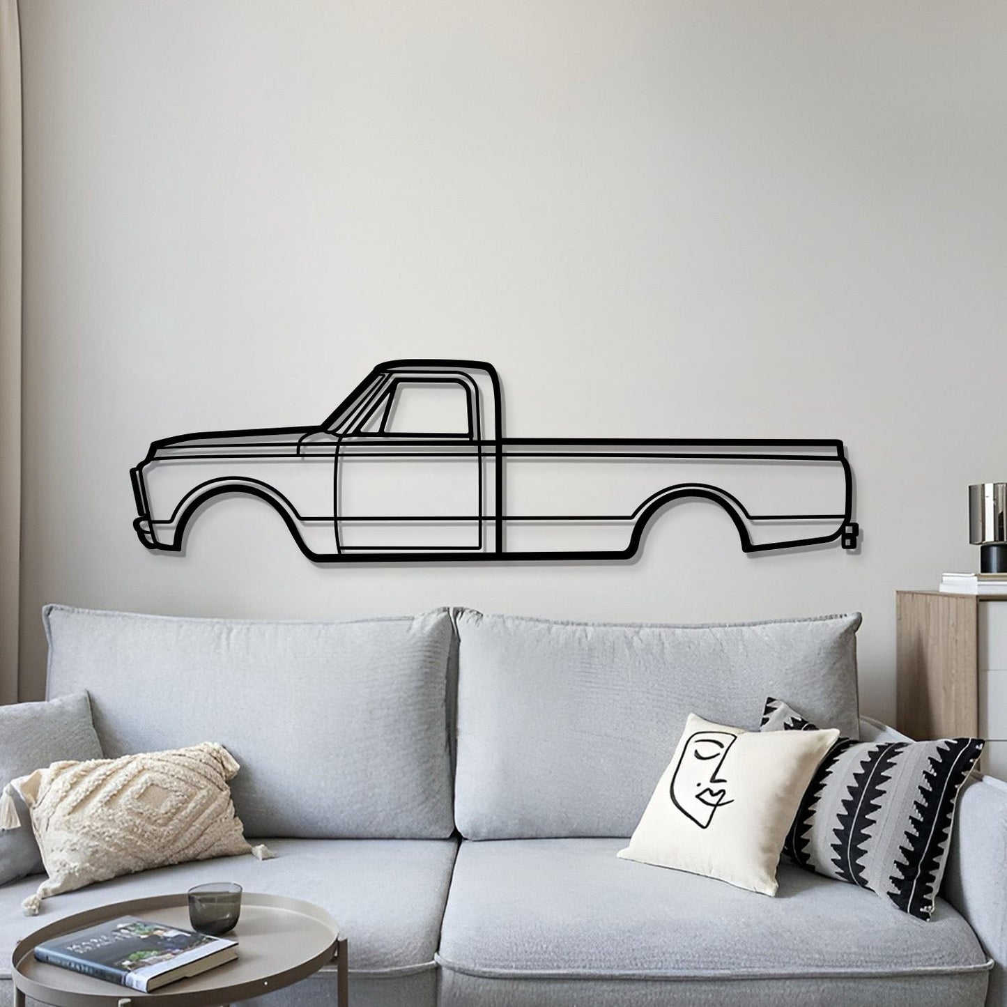 1970 3500 V8 Metal Car Wall Art - MT0124 - MT0124B49L-MT0124B69L-MT0124B80L-MT0124B99L-MT0124B120L-  DRIVEN - 4