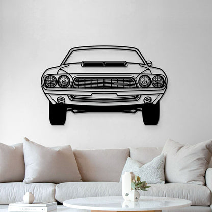 1972 Challenger Front View Metal Car Wall Art - MT1338 - MT1338B69-MT1338B80-MT1338B99-MT1338B115-MT1338B140-  DRIVEN - 3
