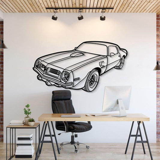 1975 Transam Perspective Metal Car Wall Art - MT1284 - MT1284B69L-MT1284B80L-MT1284B99L-MT1284B115L-MT1284B140L-  DRIVEN - 1