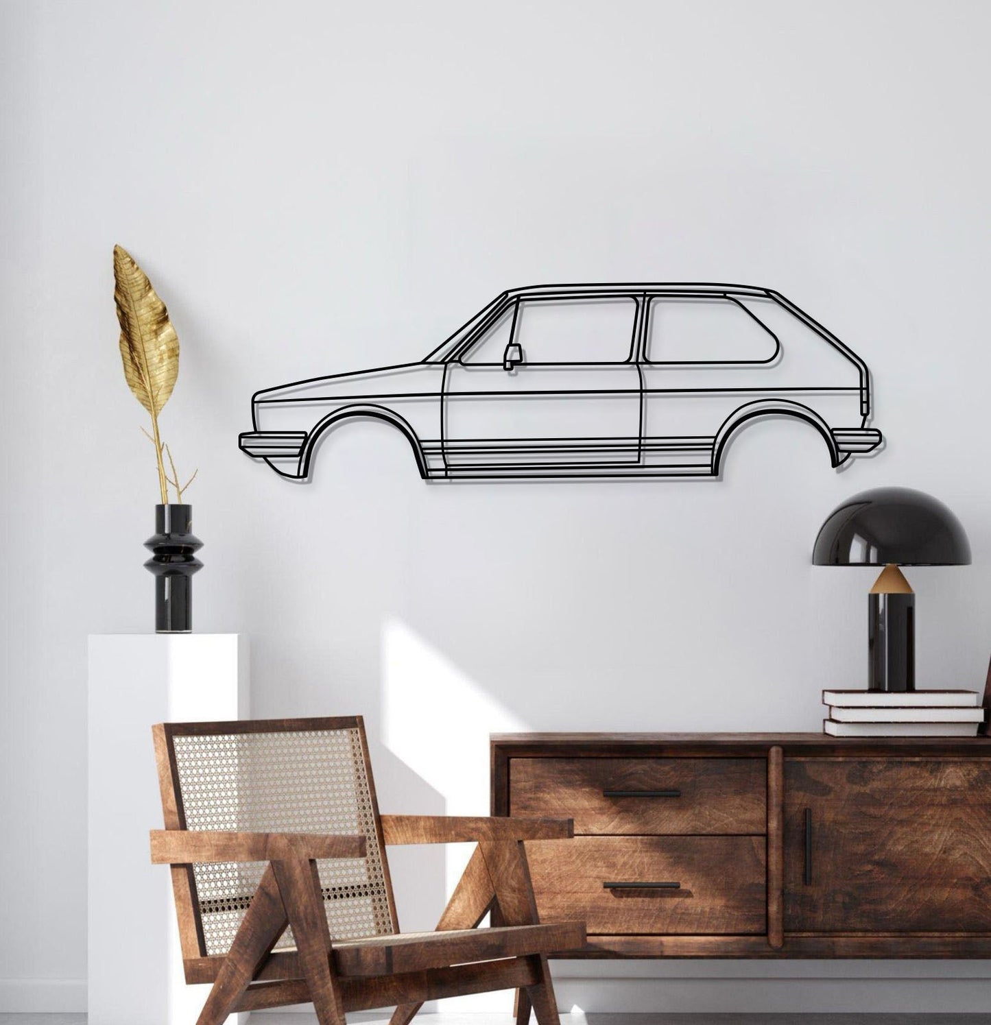 1976 Golf GTI Metal Car Wall Art - MT0172 - MT0172B49L-MT0172B69L-MT0172B80L-MT0172B99L-MT0172B120L-  DRIVEN - 2